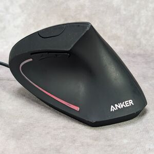 Anker A7851 Wired Vertical Ergonomic Optical USB Mouse Black Right Handed